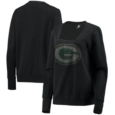 Cuce Black Green Bay Packers Winners Square Neck Pullover Sweatshirt