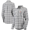 ANTIGUA ANTIGUA GRAY CLEVELAND BROWNS EASE FLANNEL BUTTON-UP LONG SLEEVE SHIRT