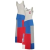REFRIED APPAREL REFRIED APPAREL HEATHER GRAY/ROYAL CHICAGO CUBS SUSTAINABLE SCOOP NECK MAXI DRESS