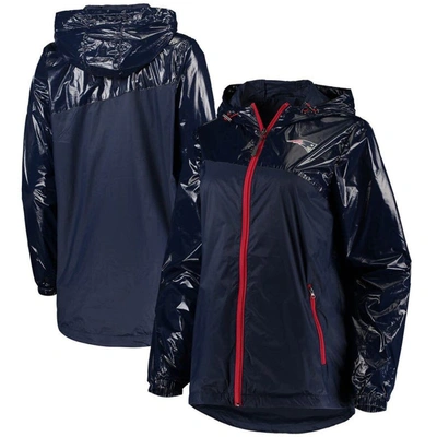 G-iii 4her By Carl Banks Women's  Navy New England Patriots Double-coverage Full-zip Hoodie Jacket