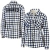Wear By Erin Andrews Oatmeal Toronto Maple Leafs Plaid Button-up Shirt Jacket In Oatmeal