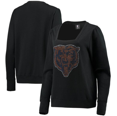 Cuce Black Chicago Bears Winners Square Neck Pullover Sweatshirt