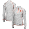 Colosseum White Clemson Tigers Oht Military Appreciation Officer Arctic Camo Fitted Lightweight 1/4- In White