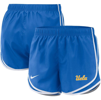 Nike Blue Ucla Bruins Team Tempo Performance Shorts In Blue,white