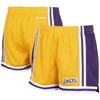 MITCHELL & NESS MITCHELL & NESS GOLD LOS ANGELES LAKERS JUMP SHOT SHORTS