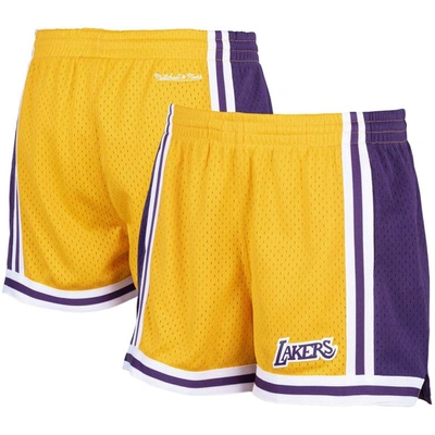 Mitchell & Ness Women's Gold-tone Los Angeles Lakers Jump Shot Shorts