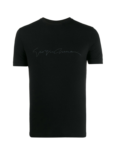 Giorgio Armani Viscose Jersey T-shirt In Black