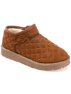 Journee Collection Tazara Quilted Faux Shearling Lined Slipper Boot In Brown