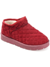 Journee Collection Tazara Quilted Faux Shearling Lined Slipper Boot In Red