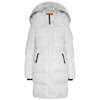 ARCTIC ARMY WHITE FUR-TRIMMED QUILTED SHELL COAT