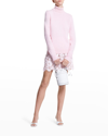 Michael Kors Joan Turtleneck Cashmere Sweater In Pink