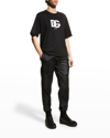 Dolce & Gabbana Cotton T-shirt With Dg Logo Print In Black
