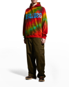 Dsquared2 Reverse Logo Tie Dye Cotton Hoodie In Multicolou