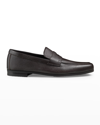 JOHN LOBB MEN'S THORNE SOFT TEXTURED LEATHER PENNY LOAFERS