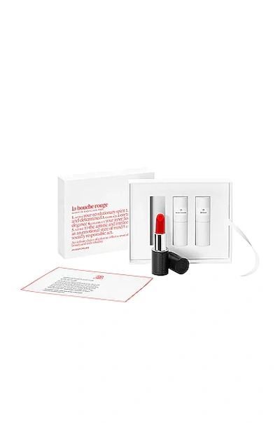 La Bouche Rouge The Parisian Reds Black Lipstick Set In Rouge Vendome & Red Balm