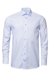 Eton Slim Fit Crease Resistant Micropattern Dress Shirt In Blue