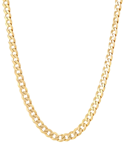 Saks Fifth Avenue Made In Italy Men's Basic Gold-plated Sterling Silver Curb Chain Necklace/22"