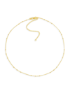 SAKS FIFTH AVENUE SAKS FIFTH AVENUE WOMEN'S 14K YELLOW GOLD SQUARE BEAD SATURN ADJUSTABLE CHOKER NECKLACE
