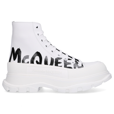 Alexander Mcqueen Ankle Boots Joey Nappa Leather In White