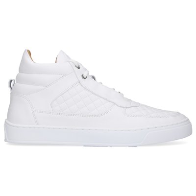 Leandro Lopes High-top Sneakers Faisca Calfskin In Weiss