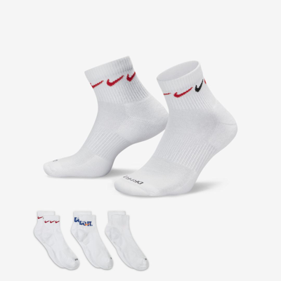 Nike Everyday Plus Cushioned Training Ankle Socks In Multicolor