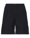 Cellar Door Man Shorts & Bermuda Shorts Midnight Blue Size 34 Cotton, Elastane