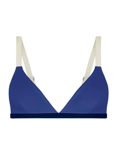 Valimare St. Barths Triangle Bikini Top In Blue