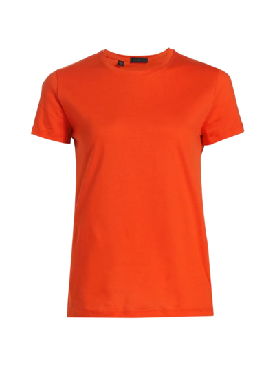 Saks Fifth Avenue Collection Solid Short-sleeve T-shirt In Orange