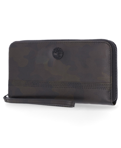 Timberland Women's Zip Around Wallet With Wristlet Strap In Camo