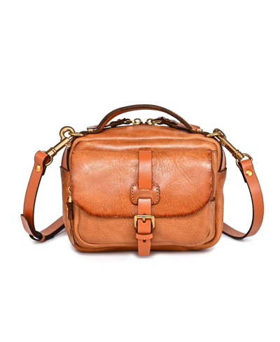 Old Trend Women's Genuine Leather Focus Cross Body Bag In Caramel