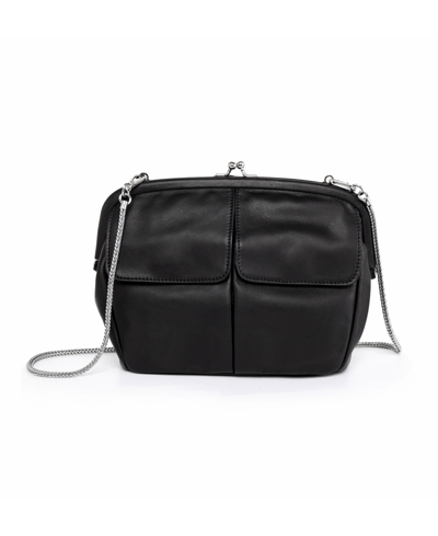 Old Trend Women's Genuine Leather Pac Shell Crossbody In Black