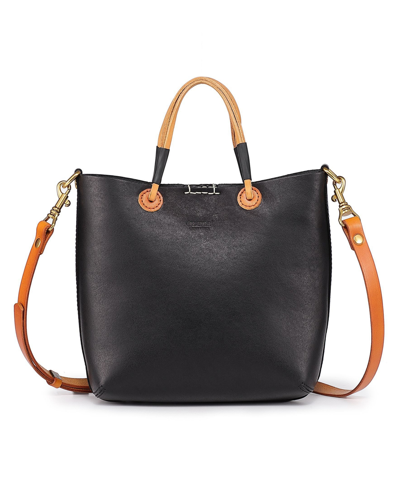 Old Trend Women's Genuine Leather Outwest Mini Tote Bag In Black