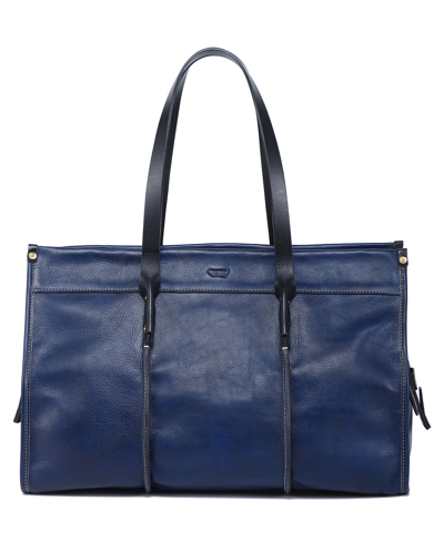 Old Trend Women's Genuine Leather Spring Hill Duffel Bag In Navy