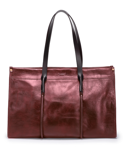 Old Trend Women's Genuine Leather Spring Hill Duffel Bag In Rusty Red