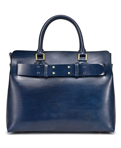 Old Trend Women's Genuine Leather Westland Tote Bag In Navy