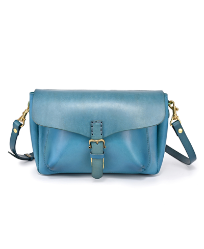 Old Trend Women's Genuine Leather Isla Crossbody Bag In Turquoise