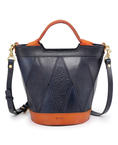 Old Trend Women's Genuine Leather Primrose Mini Tote Bag In Navy