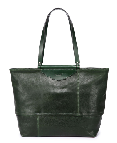 Old Trend Women's Genuine Leather Holly Leaf Tote Bag In Kale