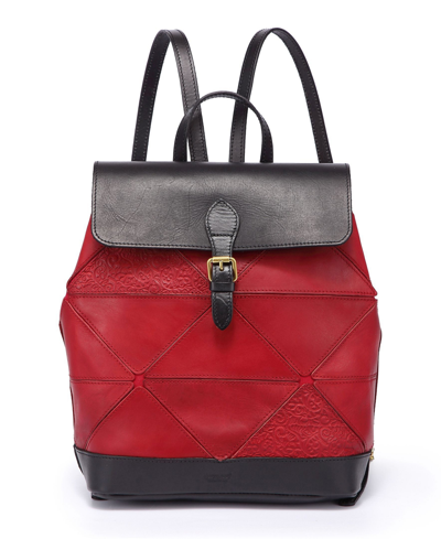 Old Trend Women's Genuine Leather Prism Backpack In Red