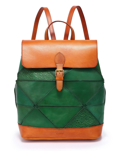 Old Trend Women's Genuine Leather Prism Backpack In Green