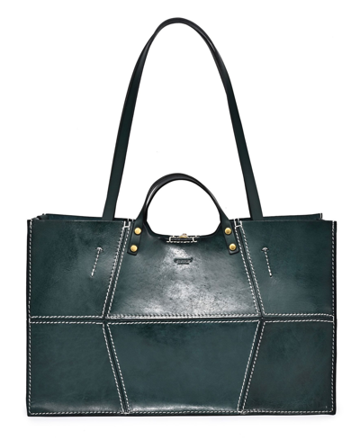 Old Trend Women's Genuine Leather Rose All-day Tote Bag In Teal
