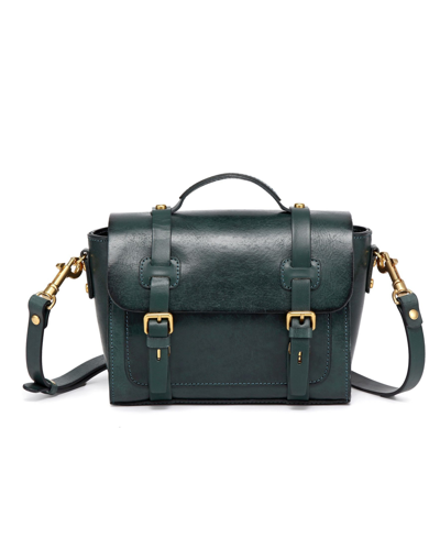 Old Trend Women's Genuine Leather Focus Mini Satchel Bag In Teal