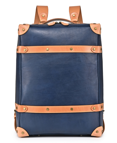 Old Trend Women's Genuine Leather Speedwell Trunk Backpack In Navy