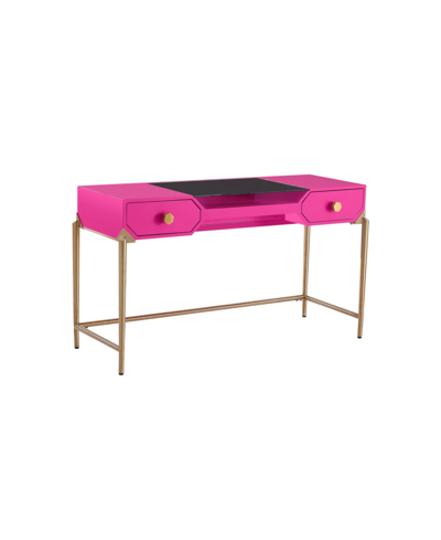 Tov Furniture Bajo Lacquer Desk In Pink