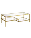 Hudson & Canal Lovett 54" Coffee Table In Brass