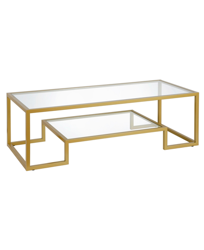 Hudson & Canal Athena 54" Coffee Table In Brass