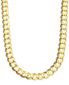ITALIAN GOLD 22" CURB LINK CHAIN NECKLACE IN SOLID 10K GOLD