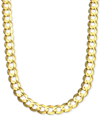 Italian Gold Open Curb Link Chain Necklace Collection 8mm In 10k Gold In Gold