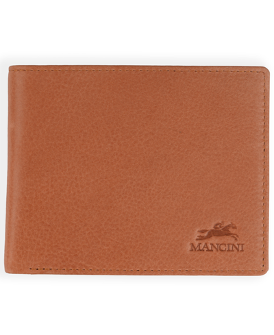 Mancini Men's Bellagio Collection Bifold Wallet With Coin Pocket In Cognac