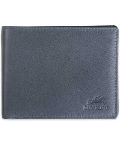 Mancini Men's Bellagio Collection Center Wing Bifold Wallet With Coin Pocket In Gray